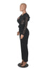 Patchwork Jumpsuit Women Casual Sexy Off Shoulder Slash Neck Long Sleeve Lady Black Jumpsuit Elegant Slim Wide Pants Streetwear