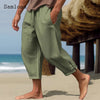 Men;s Elegant Fashion Buckle Cuff Linen Pants