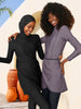 Muslim Swimwear Women Modest Burkini Long Sleeves Sport Swimsuit Islamic Bathing Suit, Hijab, Top, Pant, Quick Drying, UPF50+