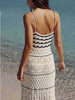 Women’s Crochet Wool Halter Long Dress