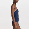 New Swimsuit New Navy Strapless Simple One-piece Swimwear Set for Summer Women in Stock