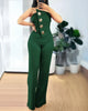 Asymmetrical Bandeau Strapless Jumpsuit
