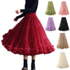 Women's A-Line Layered Tulle Midi Skirt