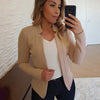 Chic Long Sleeve Open Stitch Blazer