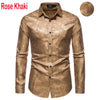 Men's Floral Black Dress Shirts 2023 Stylish New Long Sleeve Steampunk Shirt Men Party Club Bar Social Shirt Male Chemise Homme