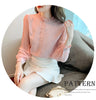 Spring Women Pink Chiffon Blouse Shirt Women Tops Blusas Mujer De Moda 2024 Long Sleeve Blouse Women Shirts Blouses Femme F447