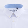 Men's Stylish Cotton Blend Solid Shirt, Formal Breathable Lapel Regular-fit Button Up Long Sleeve Shirt For Business Activities