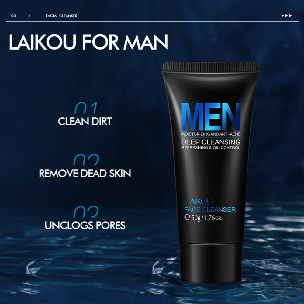 Men Face Clenser Facewash Cleansing Oil Gel