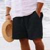 Men's summer cotton shorts (with drawstring elastic)
