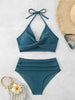 Sexy High Waist Bikini 2025 Women Halter Swimwear Female Swimsuit
