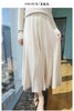 Women's 100% Mink Cashmere High-Waisted Pleated Skirt