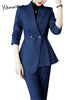 Yitimuceng Women's Asymmetrical Formal Pant Suit