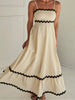 Wave Striped Patchwork Maxi Dress