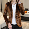 Men's Gold Velvet Blazer