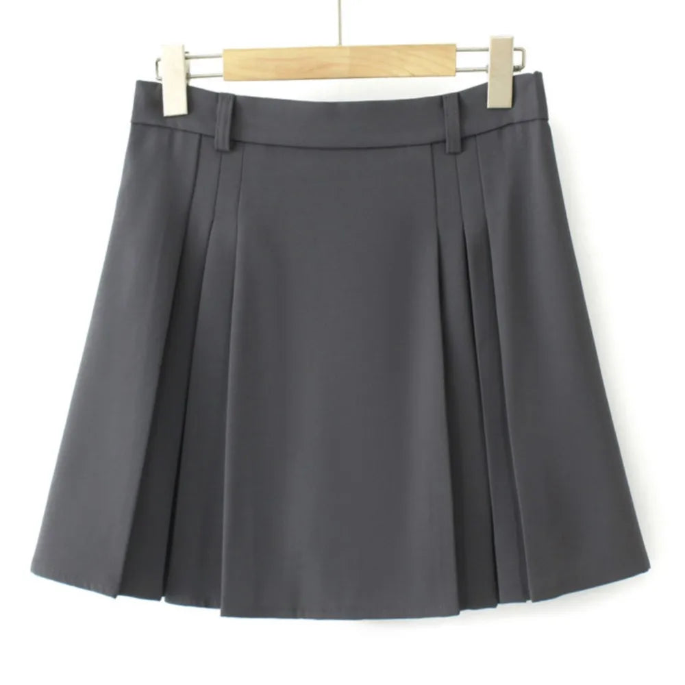 Autumn Women's Pleated Mini Skirt