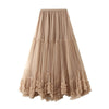Women's A-Line Layered Tulle Midi Skirt