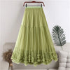 Women's A-Line Layered Tulle Midi Skirt