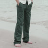 Men Cotton Linen Wed Leg Trousers