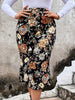 Floral Print Bodycon Skirt