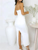 Ruched Sleeveless Long Dress