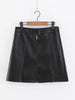High Waist PU Leather Overskirt for Women