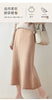 Elegant High-Waisted Pure Wool Midi Skirt