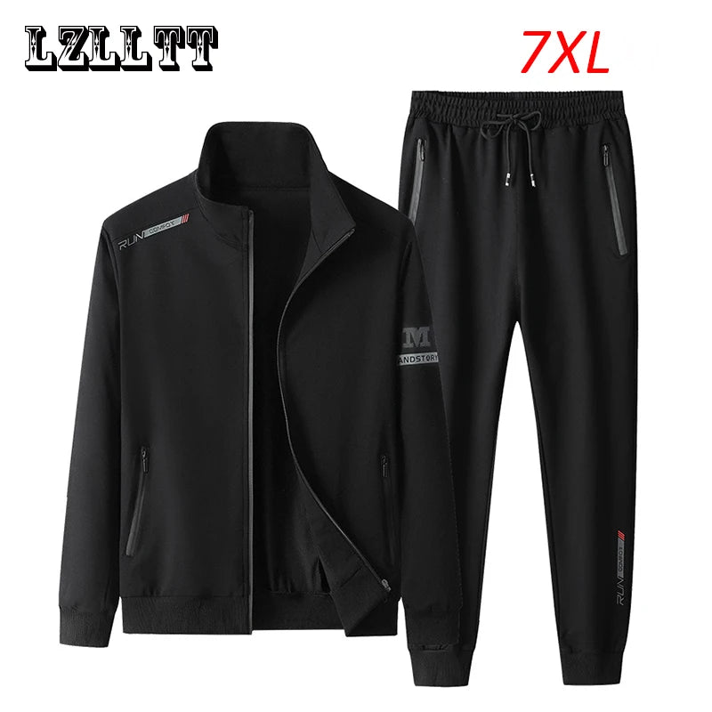 Lzlltt Men's Full-Zip Mandarin Tracksuit