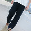 Men Cotton Linen Wed Leg Trousers