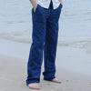 Men Cotton Linen Wed Leg Trousers