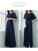 Lotus Leaf Sleeve Jumpsuit Women's Summer Long 2023 New Chiffon Jumpsuit Wide Leg Set Temperament Jumpsuit Female Bodysuit Blue