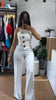 Asymmetrical Bandeau Strapless Jumpsuit