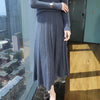 Women's 100% Mink Cashmere High-Waisted Pleated Skirt