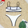 Woman Swimwear 2024 High Waist Bikinis Shorts Women's Swimsuit Luxury Ribbed Two-piece Bathing Suits Summer Bikini Set Swim Suit