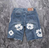 Kapok Denim Embroidered Jeans Shorts