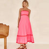 Wave Striped Patchwork Maxi Dress