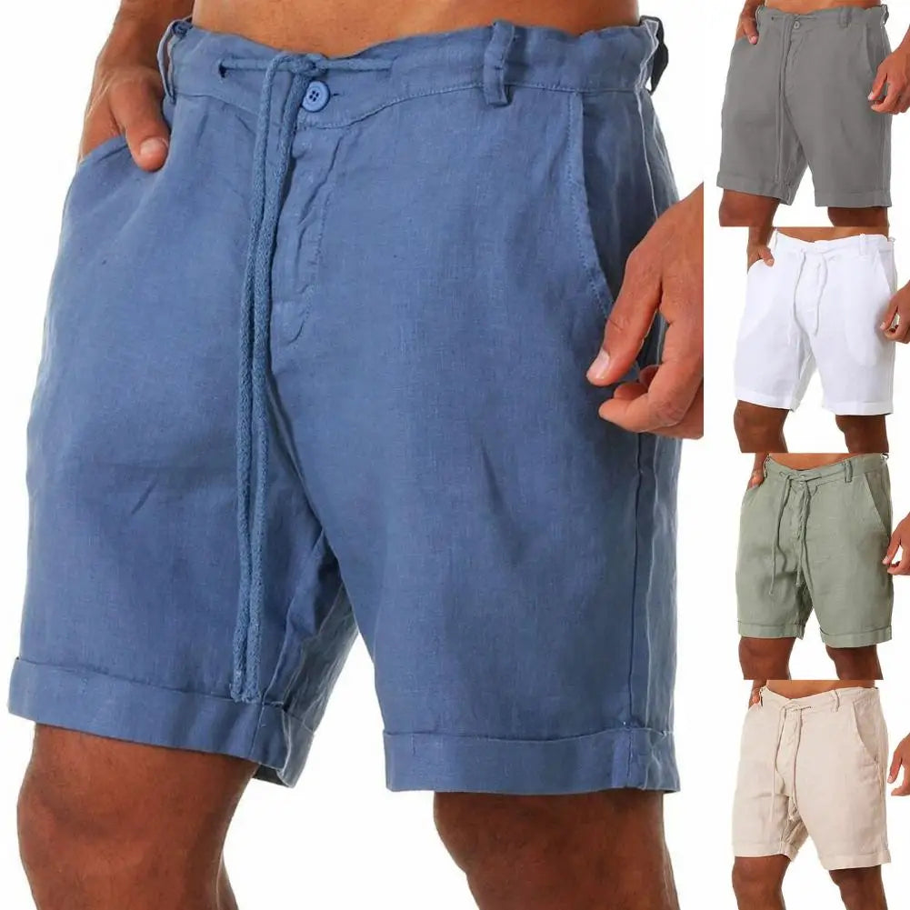 New Men's Cotton Linen Shorts