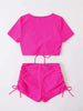 Sexy Drawstring Bikini Set -Swimwear