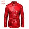 Men's Disco Shiny Gold Sequin Metallic Design Dress Shirt Long Sleeve Button Down Christmas Halloween Bday Party Stage Costume