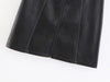 High Waist PU Leather Overskirt for Women