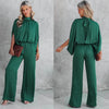 Jumpsuits for women 2022 elegant Autumn Elegant Casual Long Sleeve Solid Color Waist Loose Wide Legs Pants Jumpsuit
