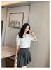 Summer Embroidery Puff Sleeve Linen Cotton Women Blouse Spring Casual White Hollow Out Tops Short Sleeve Shirt