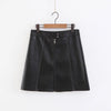 High Waist PU Leather Overskirt for Women
