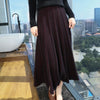 Women's 100% Mink Cashmere High-Waisted Pleated Skirt