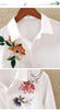 Office Lady White Long Sleeve Embroidery Shirt Blouse Women 2023 New Spring Fashion Button Slim Shirts Top Femme S-5XL