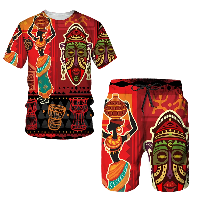 African Style Summer Men's Tracksuit Set
