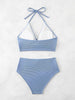 Sexy High Waist Bikini 2025 Women Halter Swimwear Female Swimsuit