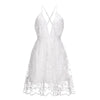 Summer Elegant White Embroidered V-Neck Lace