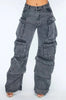 Y2K Multi-Pocket Loose Wide-Leg Jeans