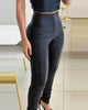 PU Leather Skinny Pants