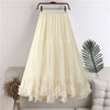 Women's A-Line Layered Tulle Midi Skirt